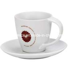 Bend Handle Coffee Mug and Plate